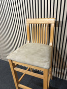 Solid wooden framed bar stool with back 3126