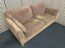 two seater brown fabric sofa 44651