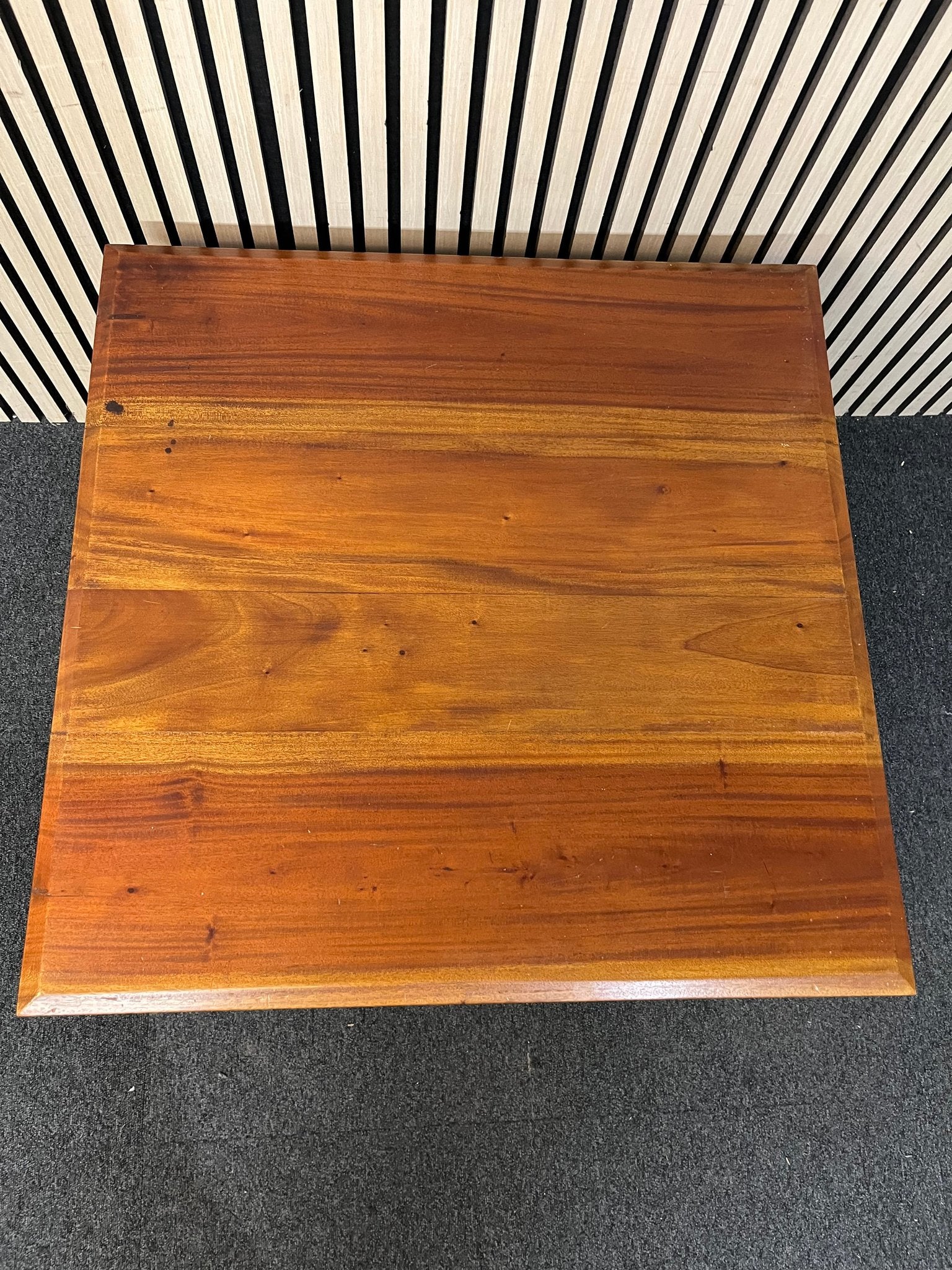 Solid teak square lamp table with drawer (H 50 x W 75 x D 75 cm) 3126