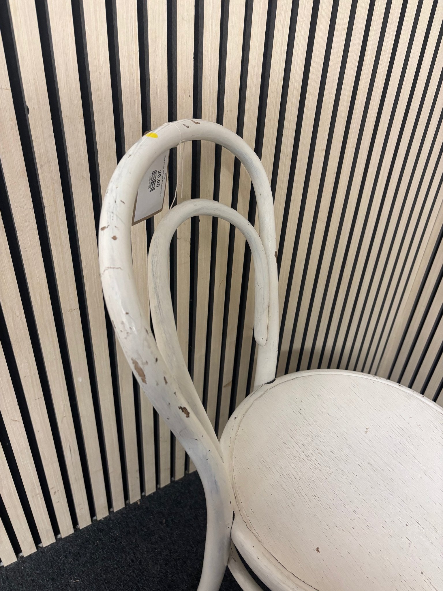 White painted bentwood kitchen chair 2226