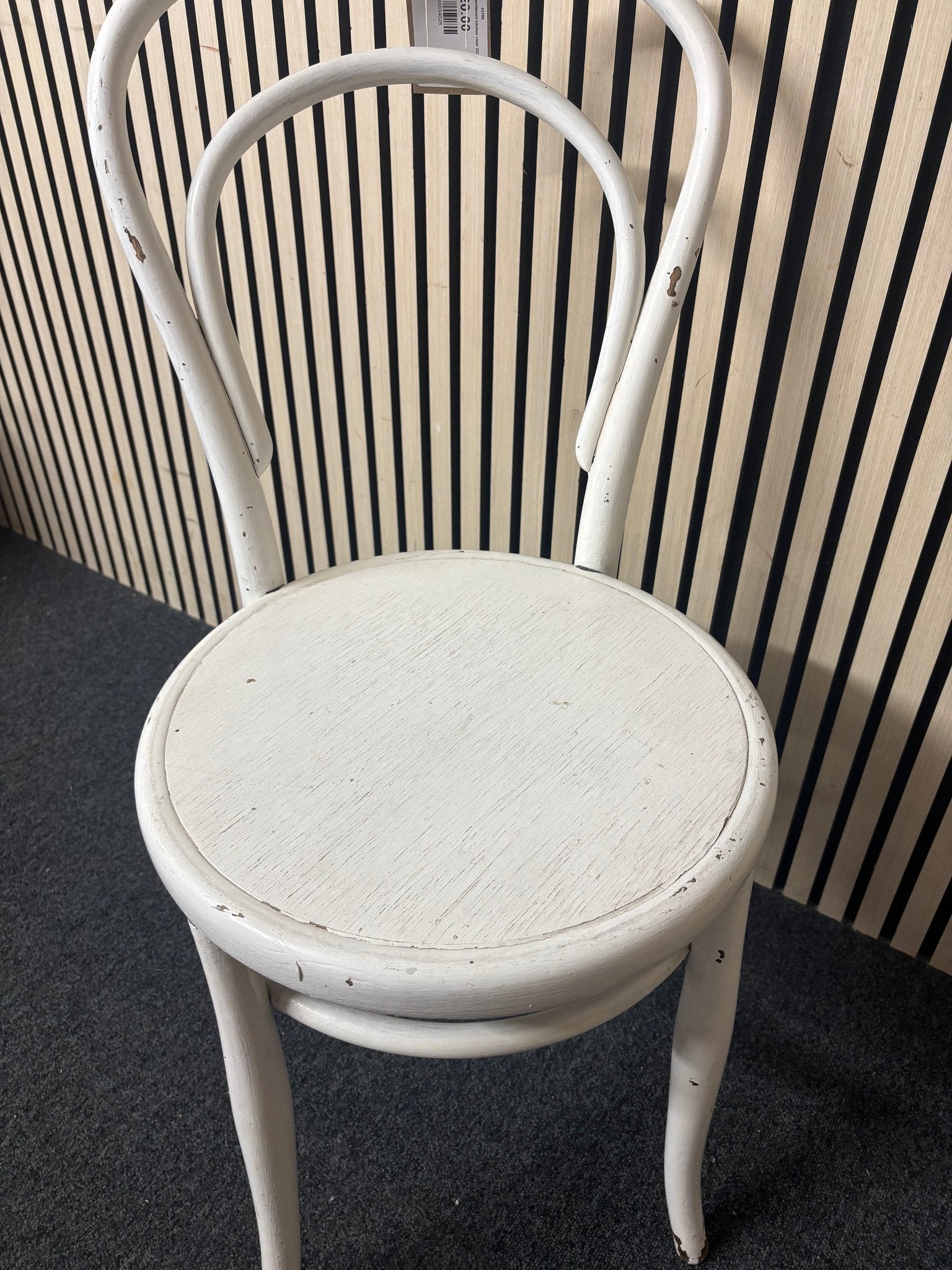 White painted bentwood kitchen chair 2226