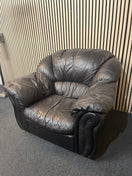 black leatherette armchair 43718