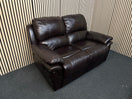 2+1 Brown leather recliner suite 43765