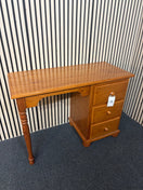 Natural pine 3 drawer bedroom dressing table (H 75 x W 104 x D 45 cm) 44041