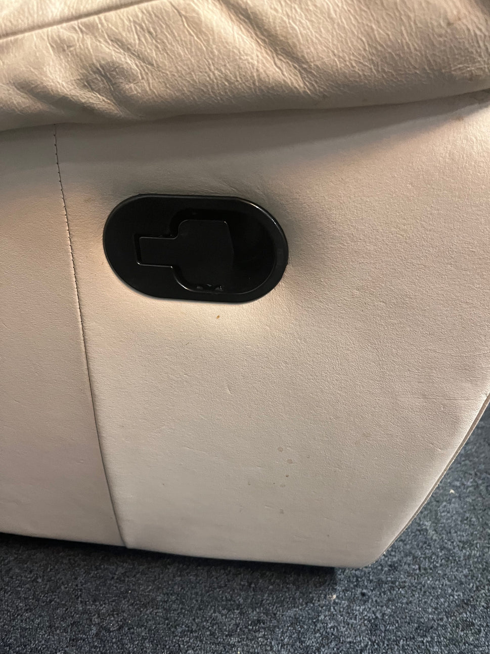 Real cream leather armchair 1325