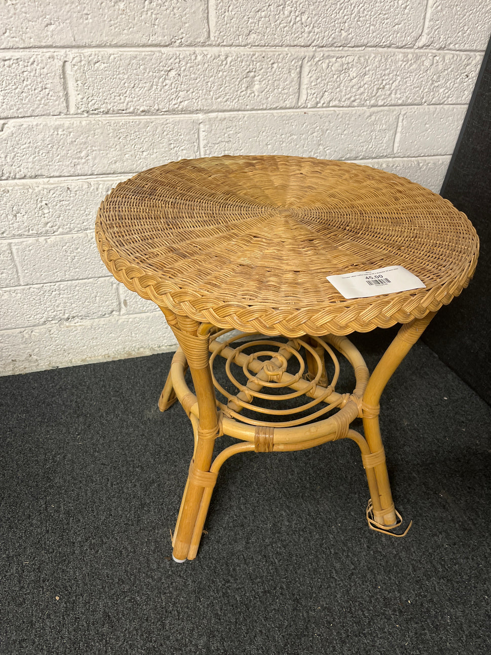 Circular rattan coffee table (H 55 x diameter 55 mm) 2225