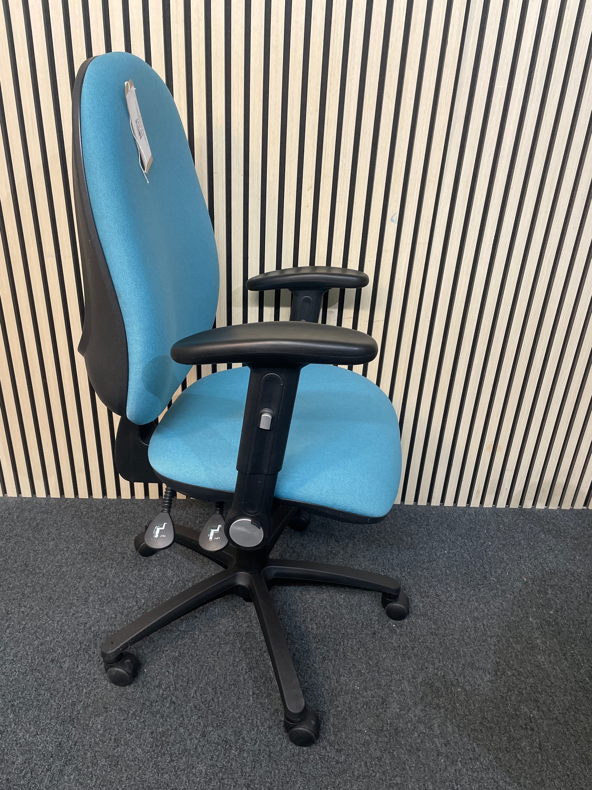 Senza 3 lever swivel chair with HA Back and height adjustable arms -AQUAMARINE TEAL