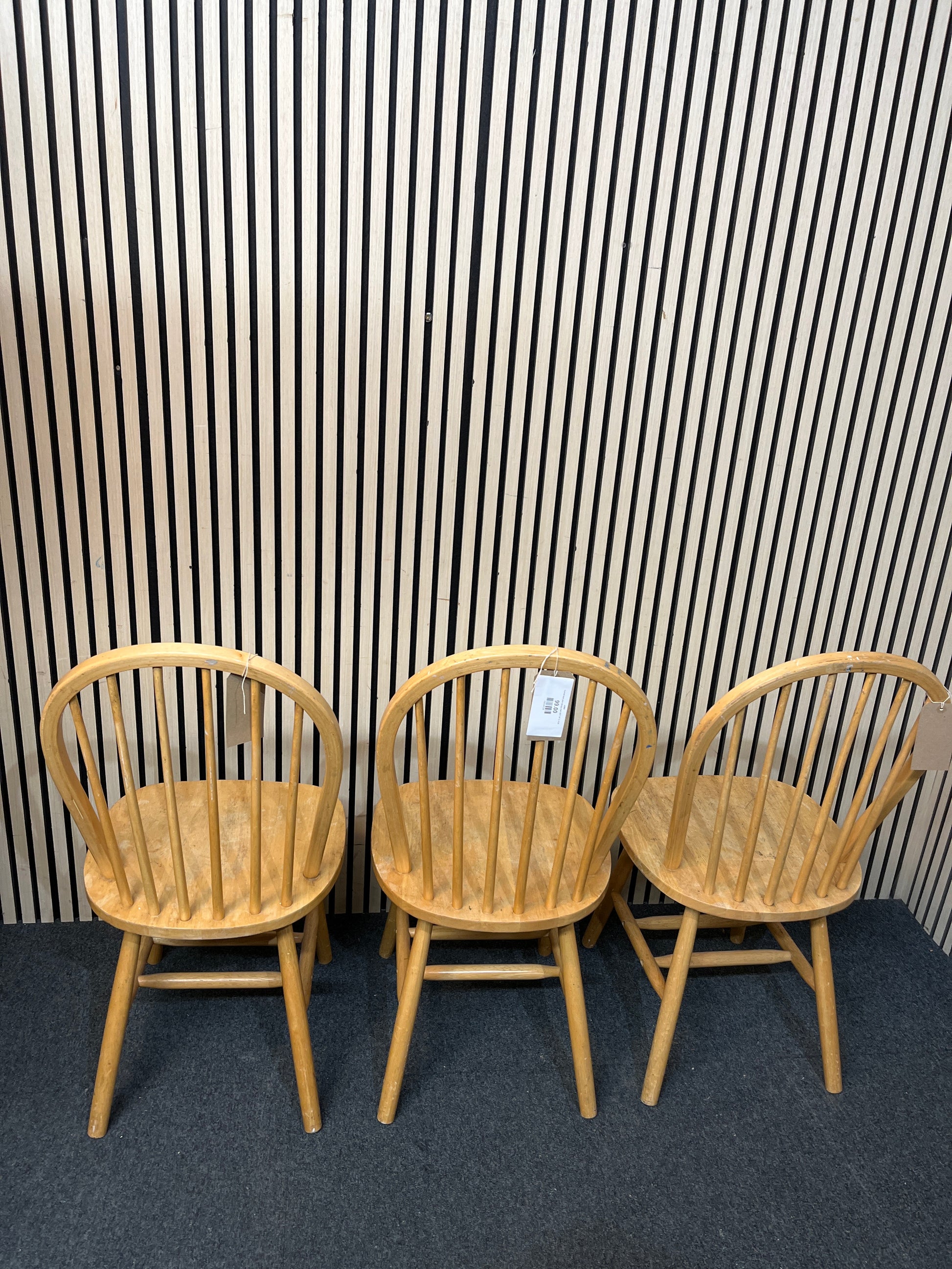 Curved back pine dining chair (SET OF 3) 3126