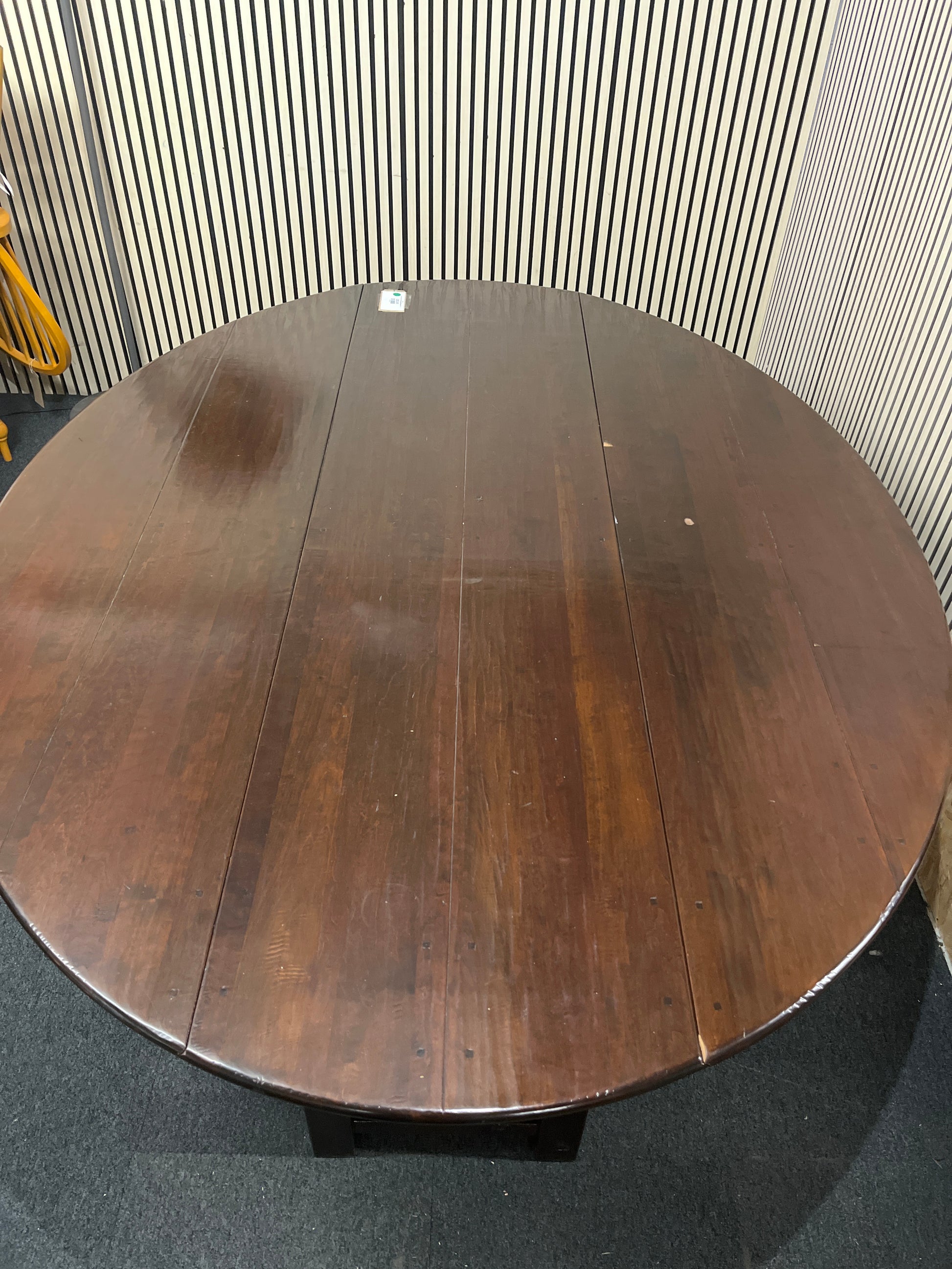 Stag solid dark wood drop leaf dining table 2226