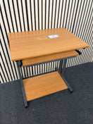 Beech and black metal PC desk 68Wx50Dx75H 44463