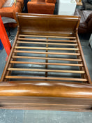 5ft King size solid mahogany high back framed bed 44639