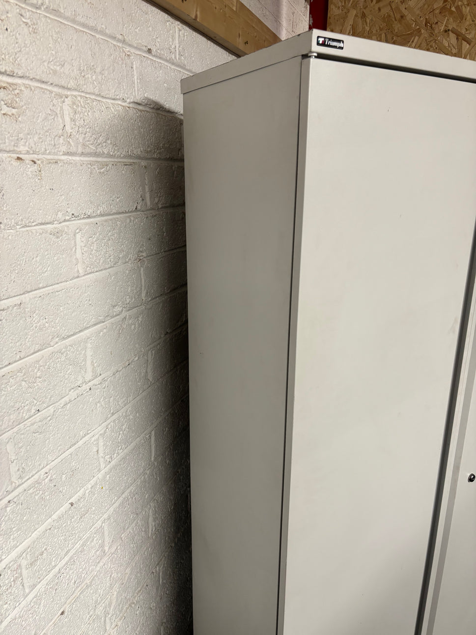 SECONDHAND MARGIN tall 6x3 grey steel storage unit with shelves