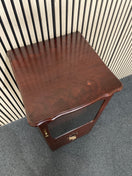 Mahogany 1 glass door 2 drawer small storage unit (H 102 x W 50 x D 50 cm) 44534