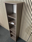 Grey oak laminate tall slim storage unit 35Wx32Dx181H 44544