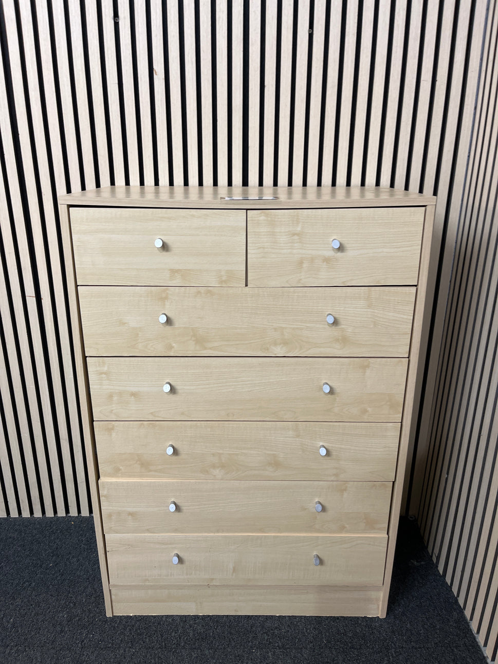 5+2 beech laminate chest of drawers 1126
