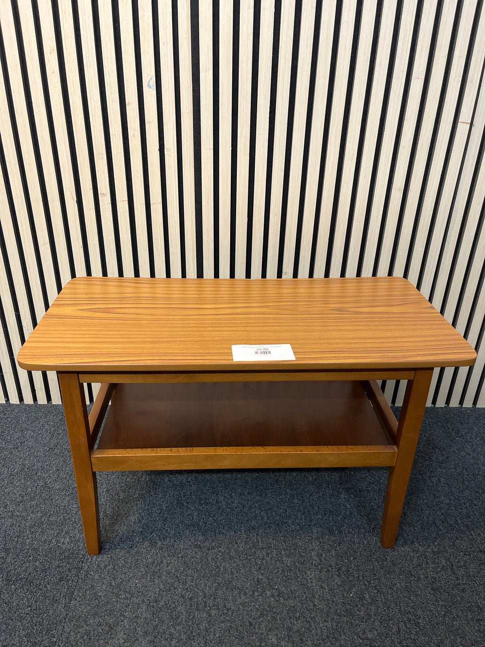 Small rectangular teak laminate retro coffee table 2425