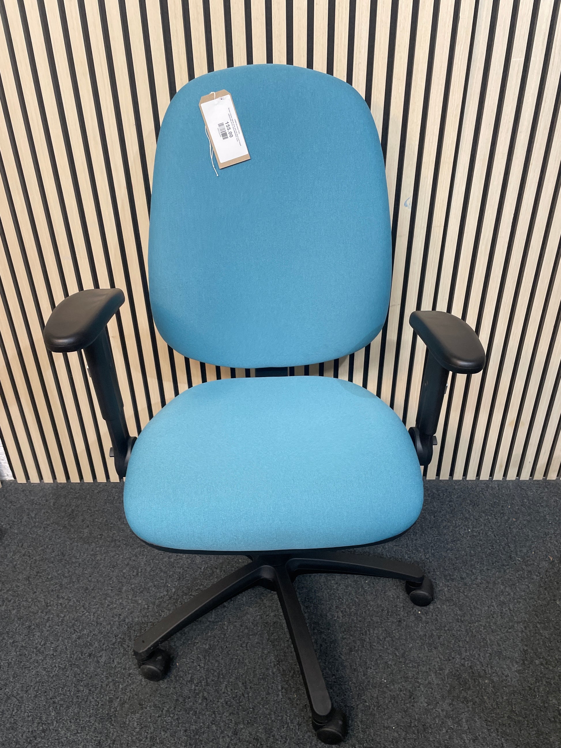 Senza 3 lever swivel chair with HA Back and height adjustable arms -AQUAMARINE TEAL