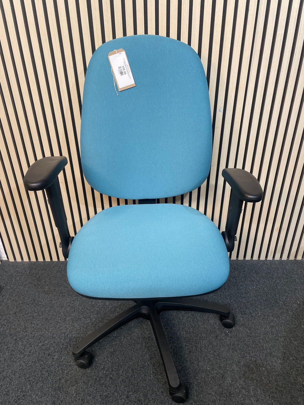 Senza 3 lever swivel chair with HA Back and height adjustable arms -AQUAMARINE TEAL