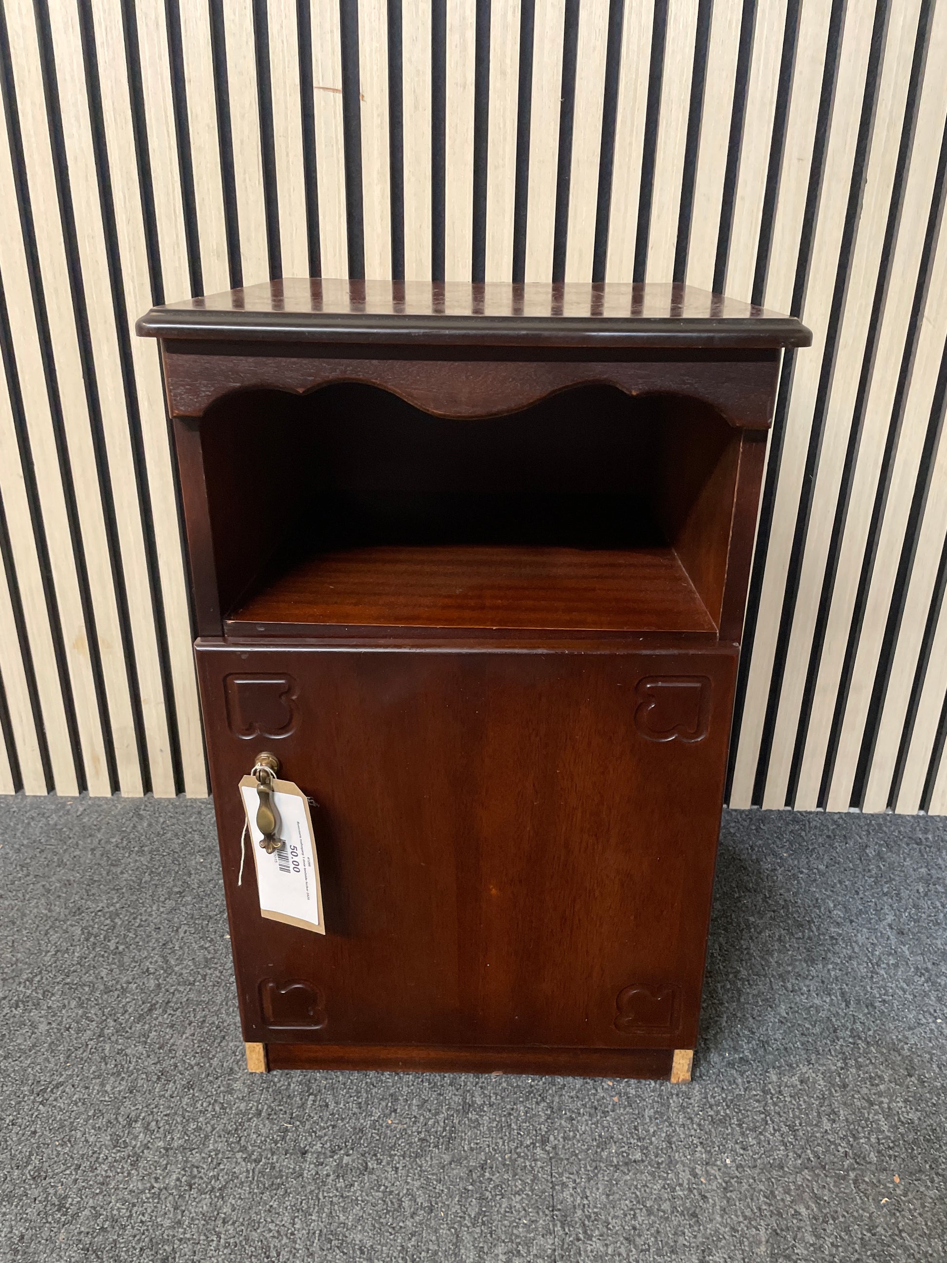 Rossmore mahogany 1 door bedside locker 2425