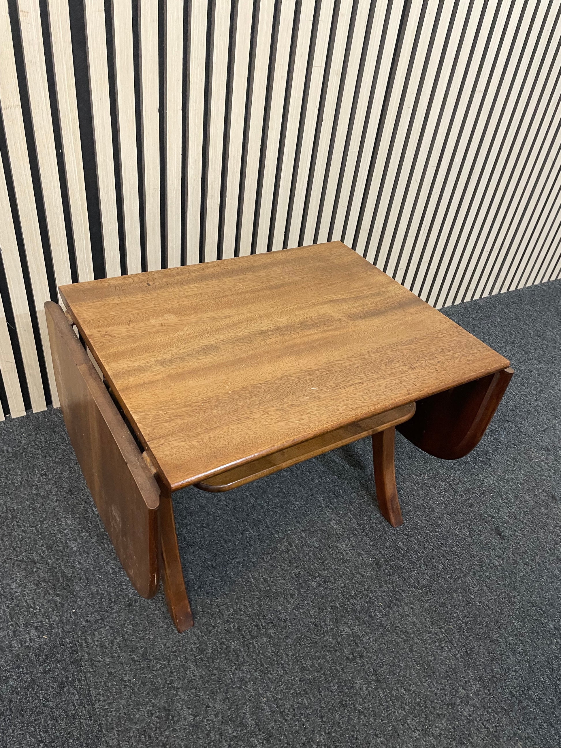 Dark wood drop leaf coffee table 1126