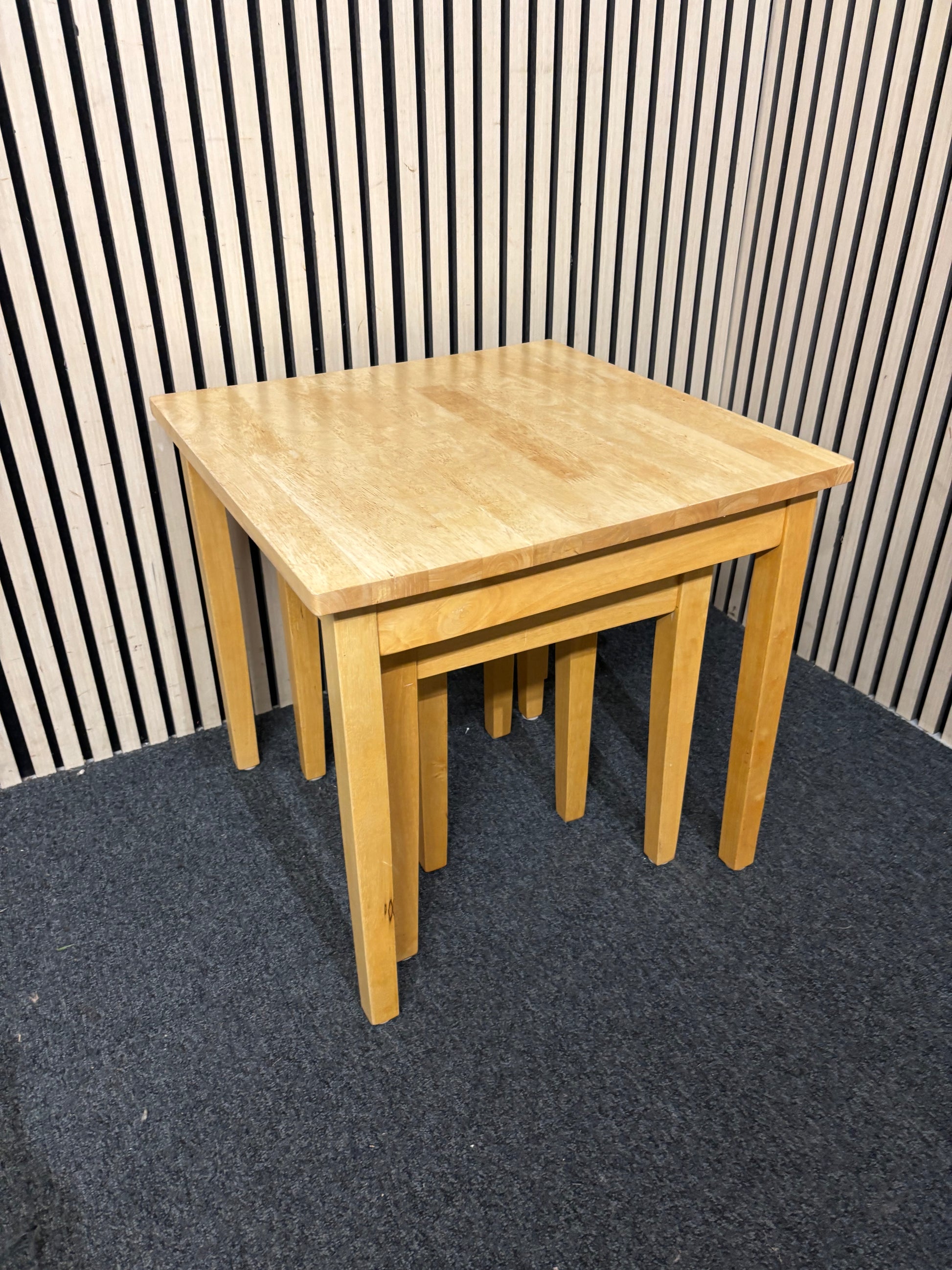 Rubber wood nest of tables 43590