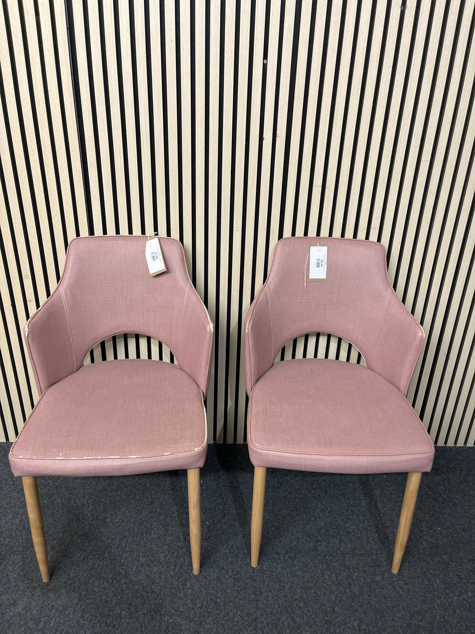 Calligaris Pink fabric dining chair (SET OF 2)