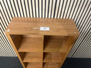 Modern wood effect storage unit with six open cube compartments. (H 117 x W 80 x D 30 cm) 44591