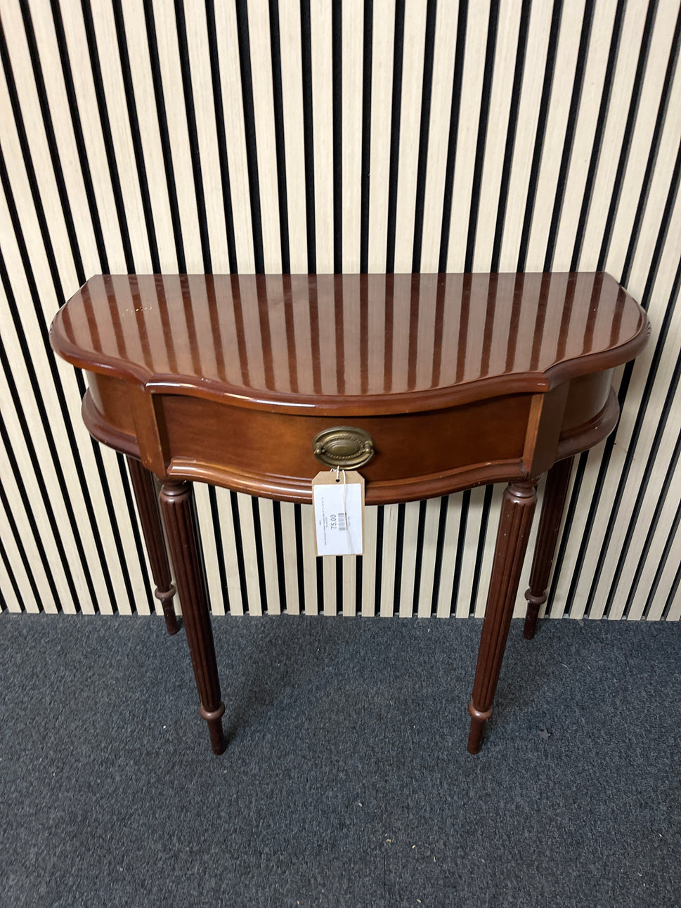 Solid mahogany 1 drawer console table (H 75 x W 80 x D 40 cm) 2325