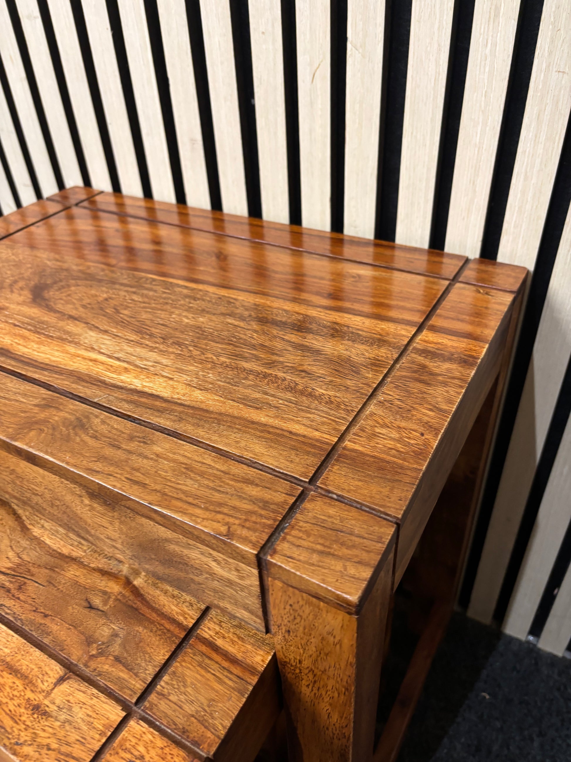 Dark wood nest of table 43622