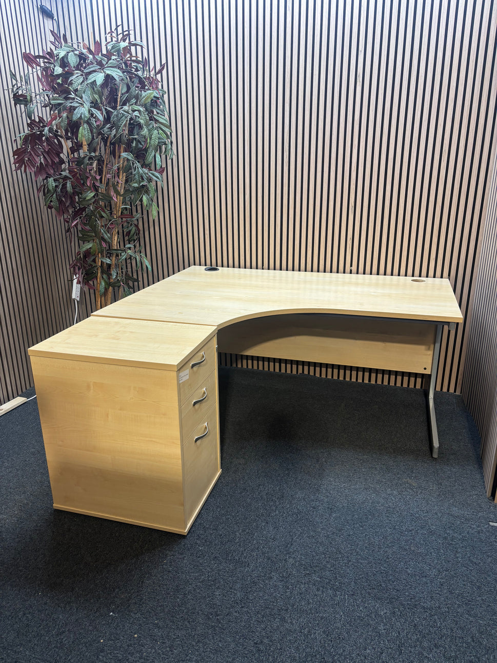 16x12 left hand radial desk in Maple