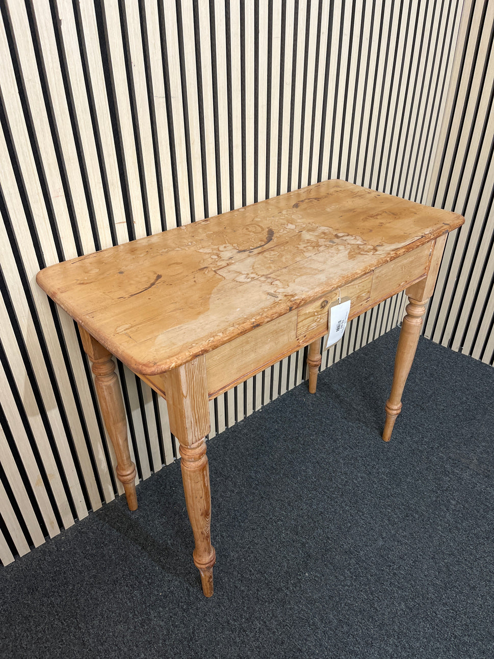 Pitch pine small 1 drawer console table 2425