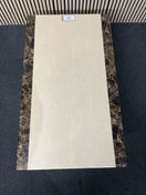 Rectangular marble coffee table with contrasting border on central base (W 130 cm) 44537