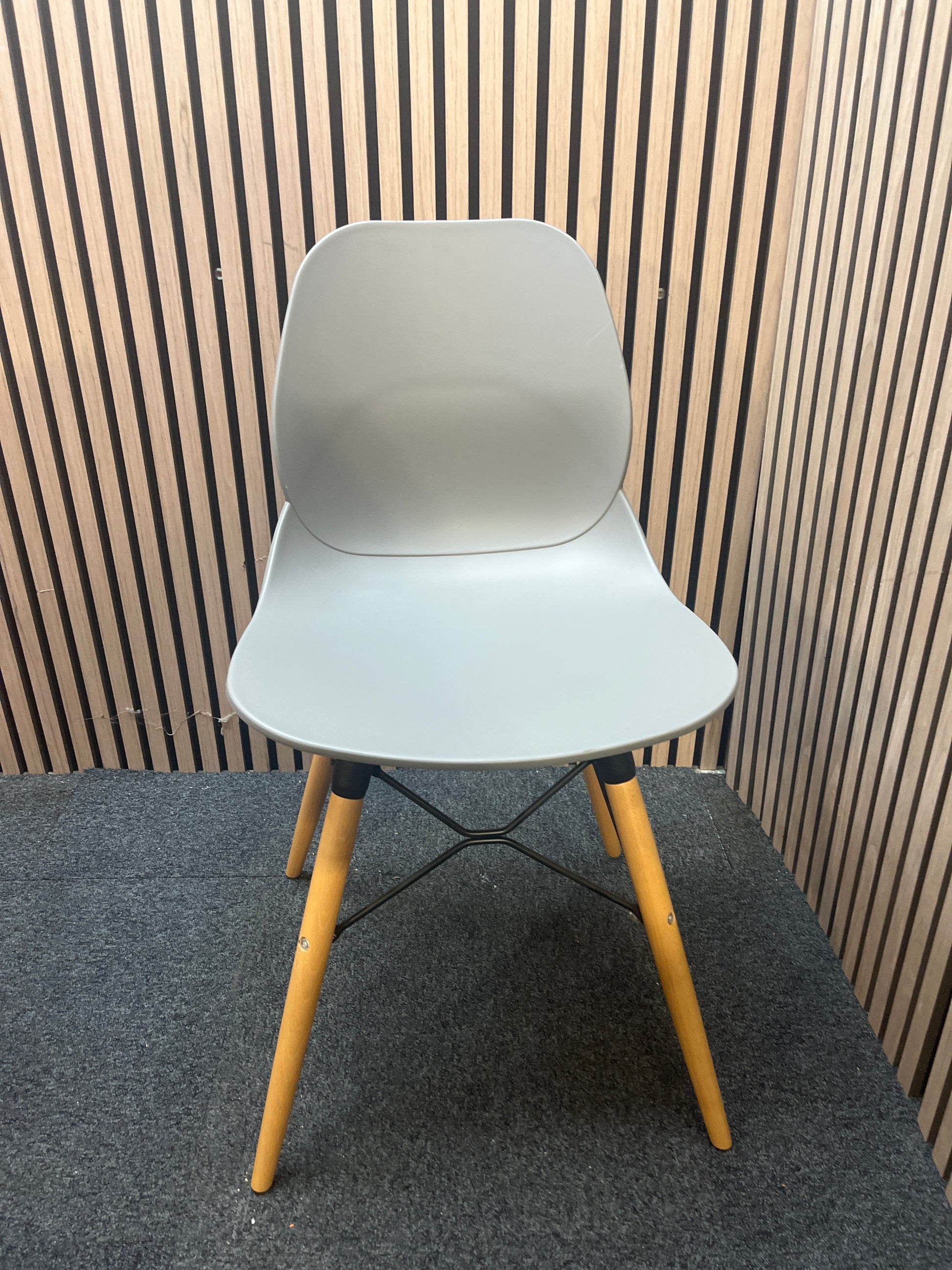 Strut multi-purpose chair with chrome sled frame - Various plastic seat colours