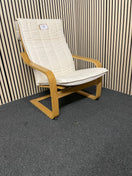 Bentwood lounge cream fabric armchair 44681