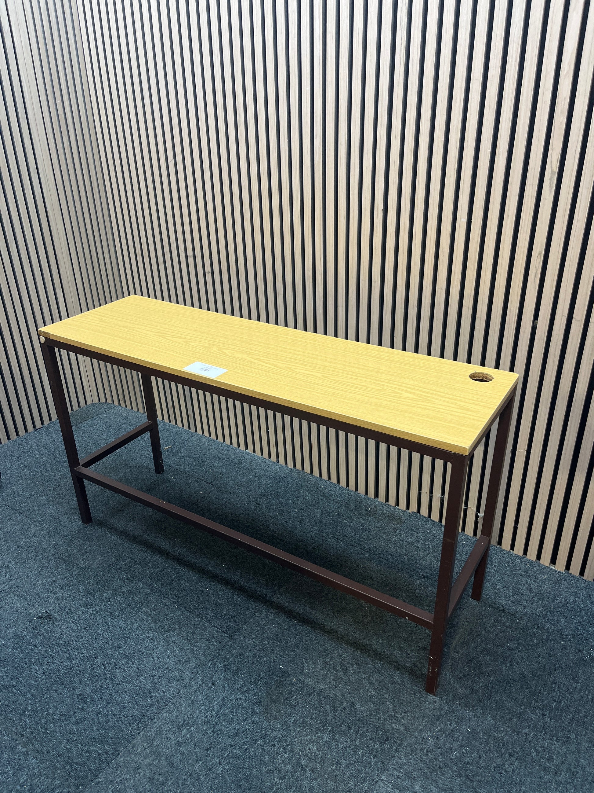 125 x 90 beech study desk with metal legs