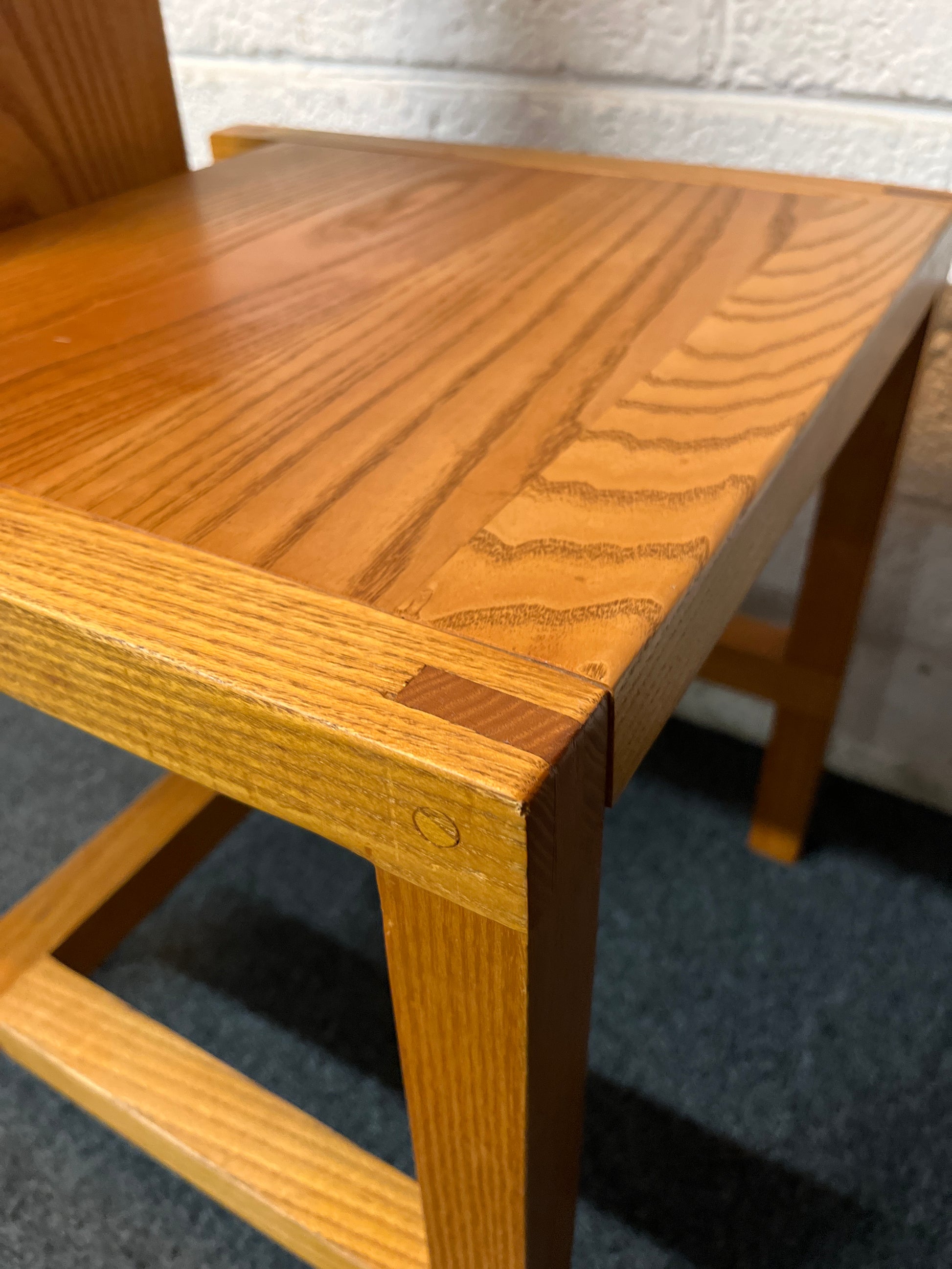 Solid oak and walnut dining chairs, made by Fergal McCarthy, Midleton. 3225