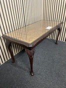 Low mahogany rectangular coffee table with inlay 44646