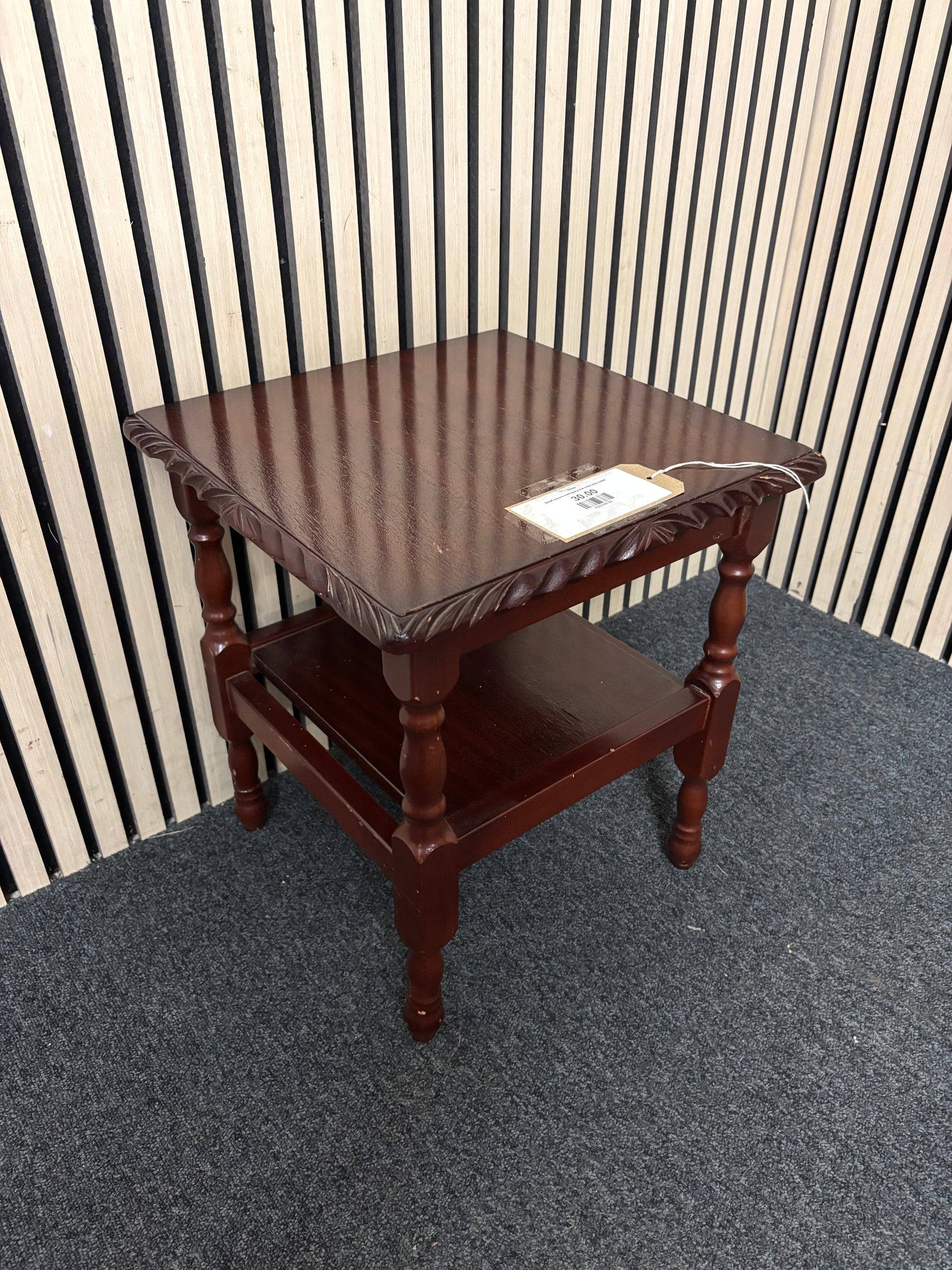 Small square mahogany low side table 43646