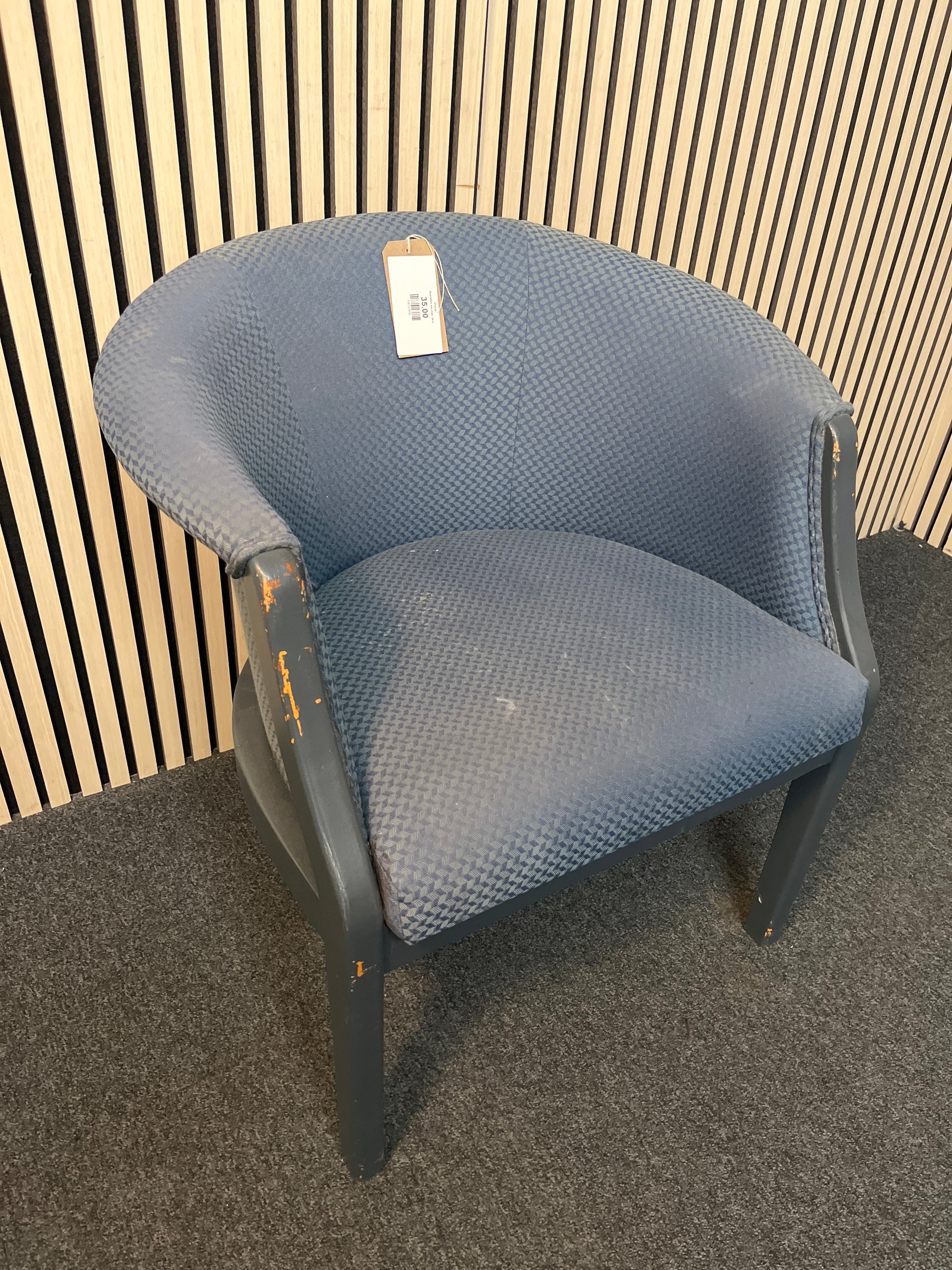 Blue fabric tub chair 2425