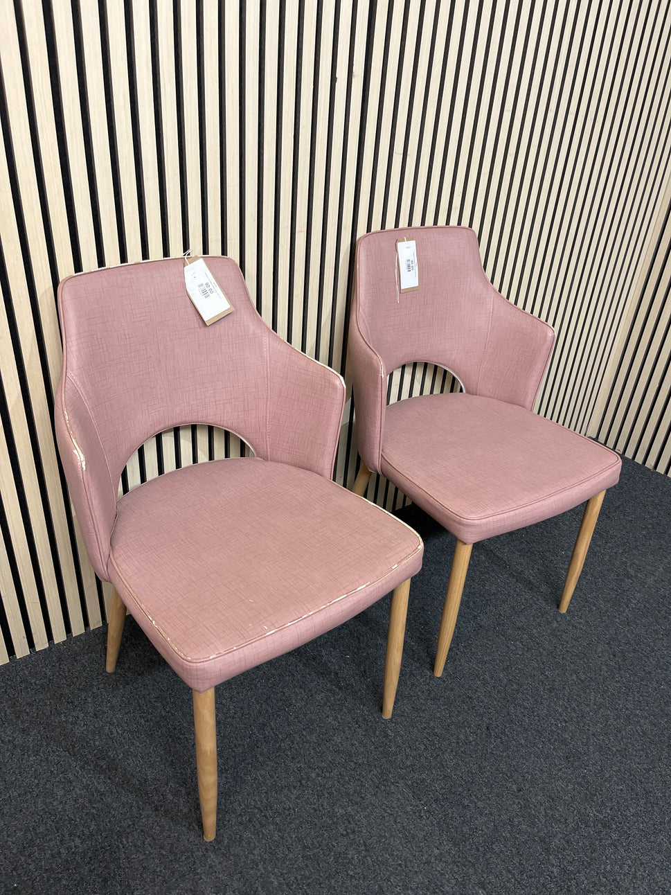 Calligaris Pink fabric dining chair (SET OF 2)