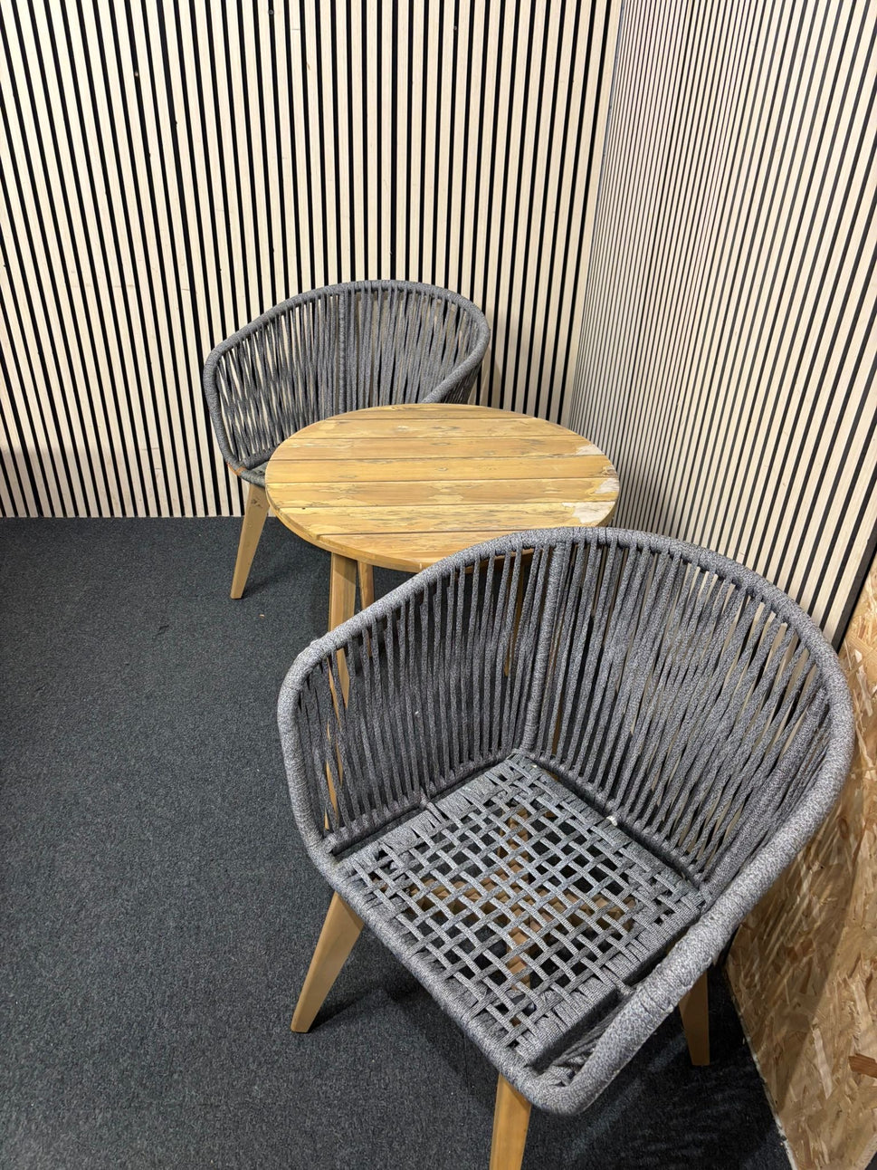 Outdoor wicker chairs and coffee table set 2226