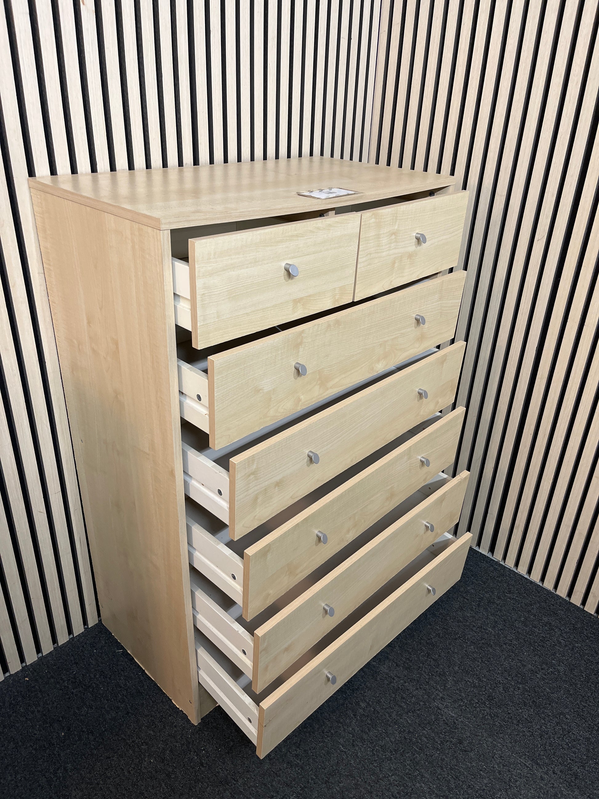 5+2 beech laminate chest of drawers 1126
