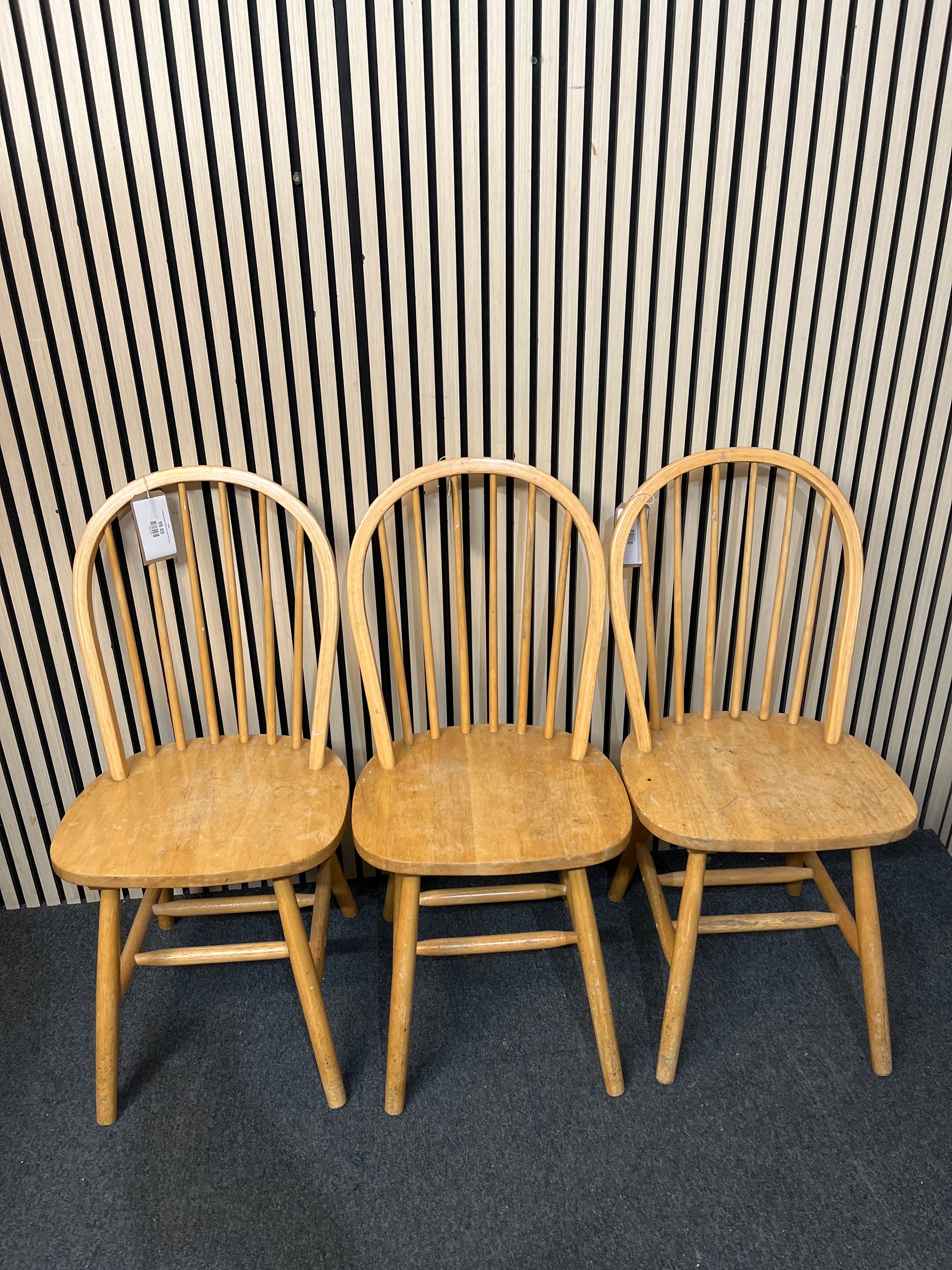 Curved back pine dining chair (SET OF 3) 3126