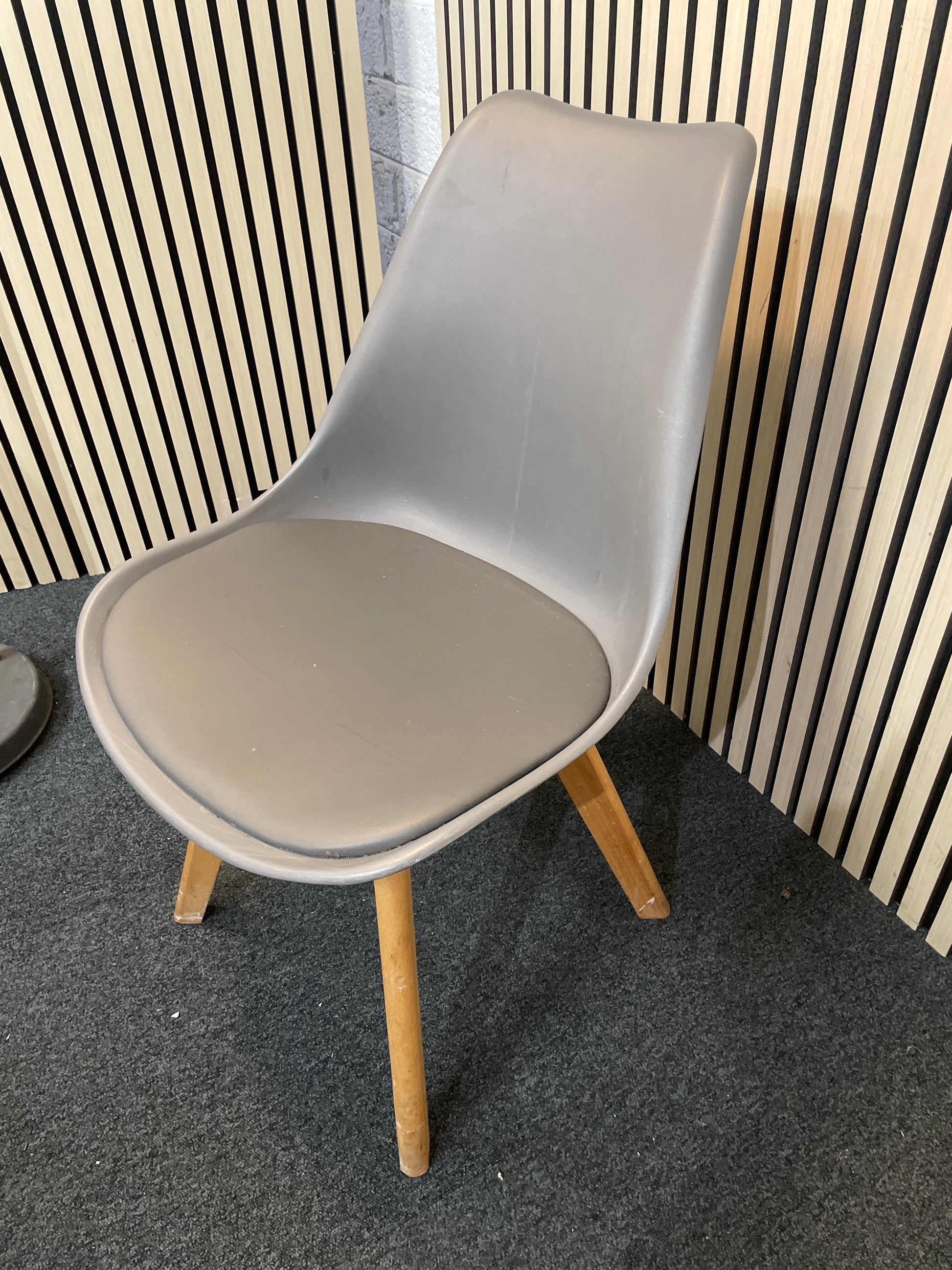 Grey curved seat wooden framed dining chairs 2425