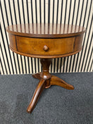 Mahogany circular 2-drawer lamptable, height 62 cm, diameter 55 cm 44683