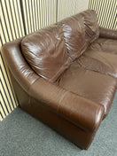 3+1 Modern dark brown leather sofa suite (3 seater width 198 depth 87 cm) 44558