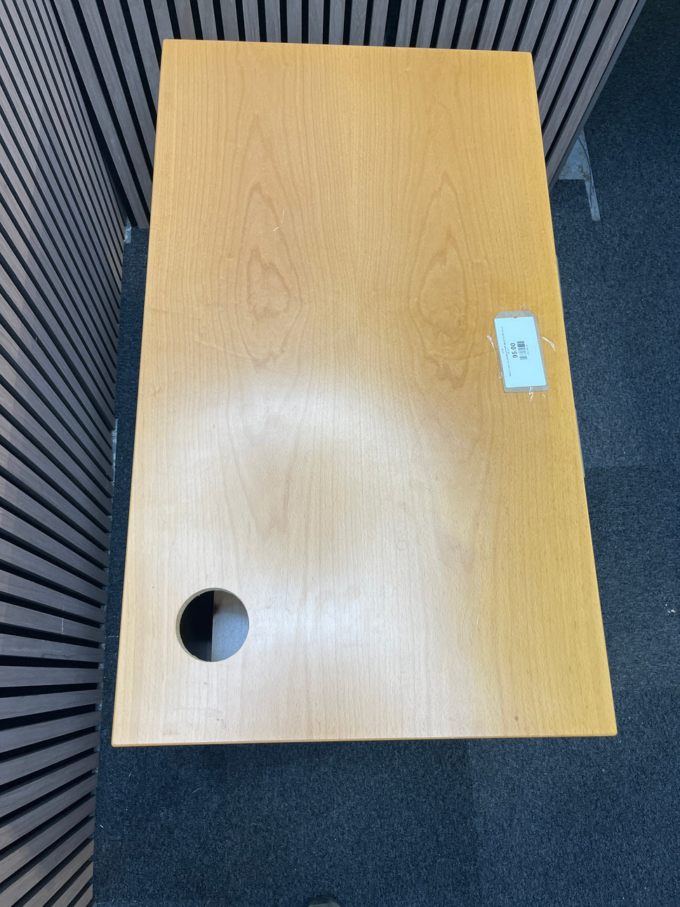 Beech 2 door low storage unit with key (H 72 x W 100 x D 58 cm)