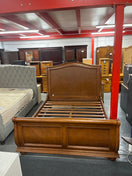 5ft King size solid mahogany high back framed bed 44639