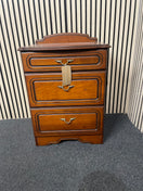 Mahogany 3 drawer bedside locker 44649