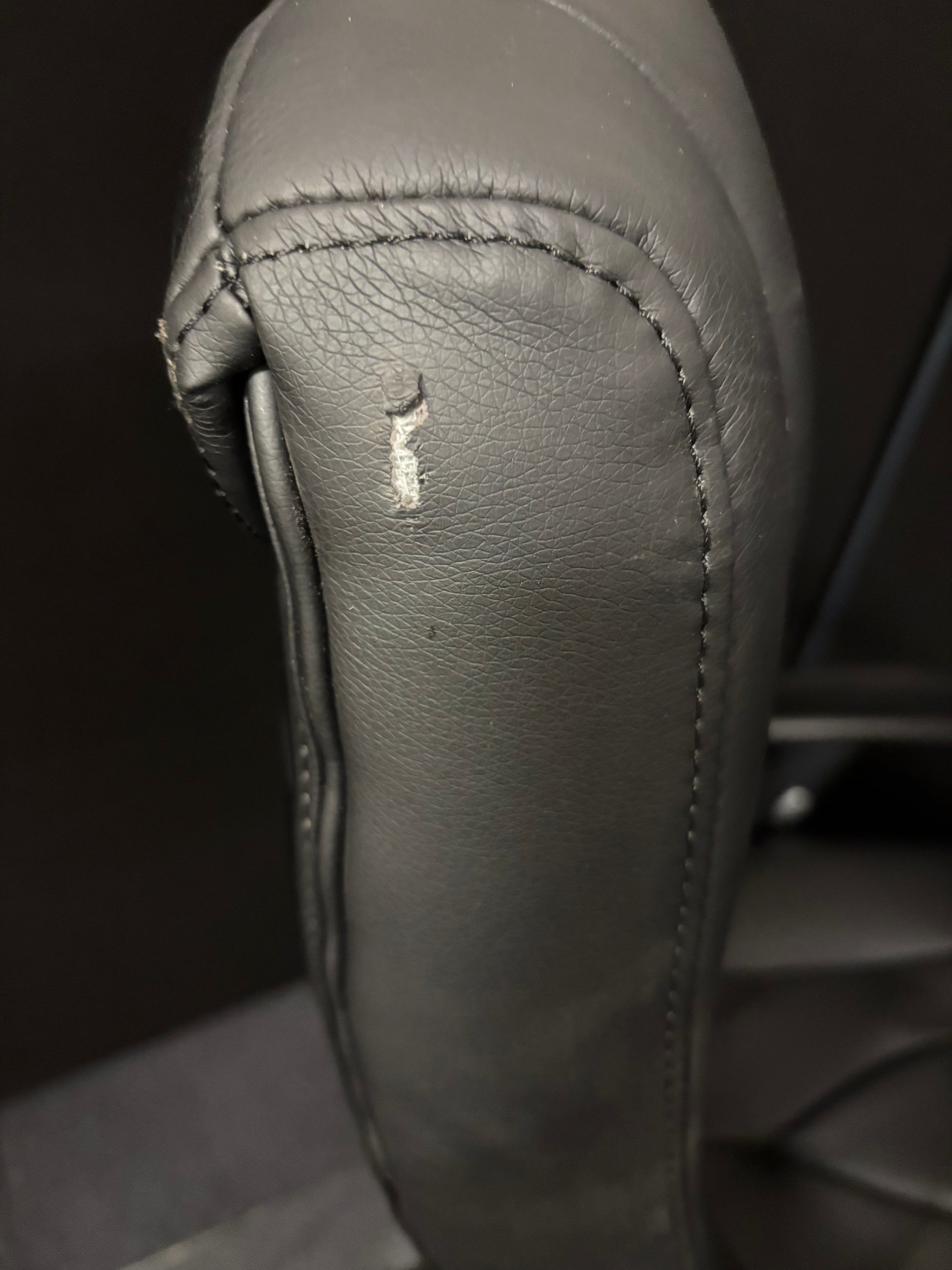 Odessa liquidated high back executive chair - black faux leather, polished metal base, height adjustable arms, price inc vat